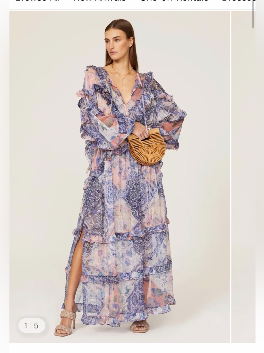 Nwt Misa Los Angeles Persephone Maxi Dress